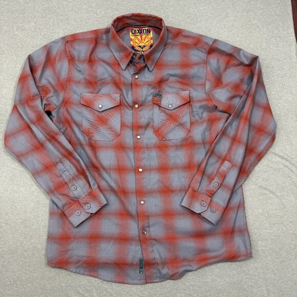 DIXXON Other - DIXXON Flannel Mens LG Copper State Long Sleeve Flannel Pearl Snaps Limited Ed